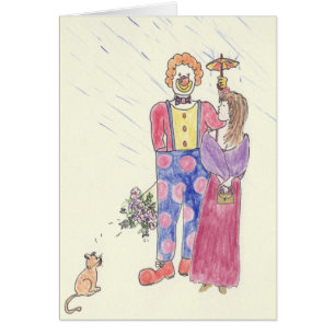 Lustige Clown Liebe Romantik Humor Eigenartig Zeic