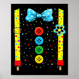 Lustige Clownkostüme für Frauen für Kinderkarneval Poster