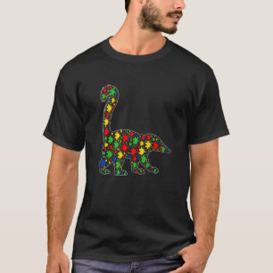 Lustige Coati-Tiere Puzzleteile Autismus-Bewusstse T-Shirt