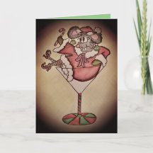 Lustige Cocktail-Maus-Weihnachtskarte