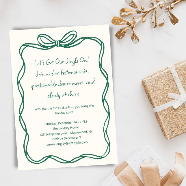 Lustige Cocktail-Schleifen-Bow-Weihnachtsfeier Feiertagskarte (Von Creator hochgeladen)