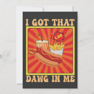 Lustige Comic Hot Dogs Combo Ich Hab Den Hund In M Einladung