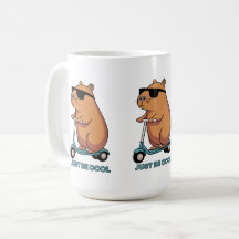 Lustige Coole Capybara Roller Vibes Tasse