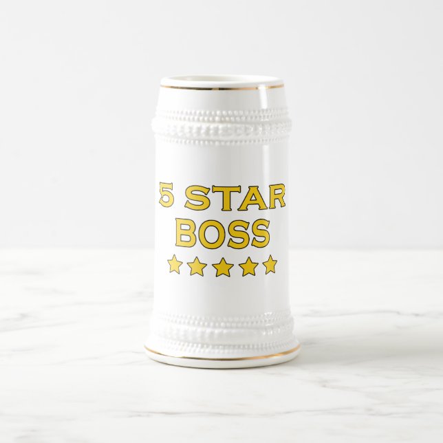 Lustige coole Chefs: Fünf Stern-Chef Bierglas (Mittel)