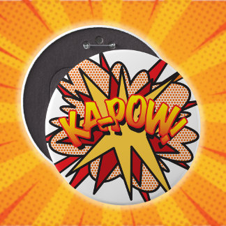 Lustige Coole Comic-Book-Pop-Art-KA-POW Button