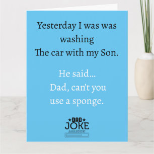 Lustige coole Dad-Joke-Design Grußkarte Karte