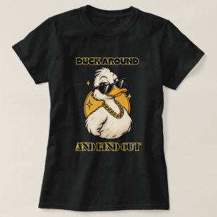 Lustige Coole Ente - Ente Herumtoben Und Herausfin T-Shirt