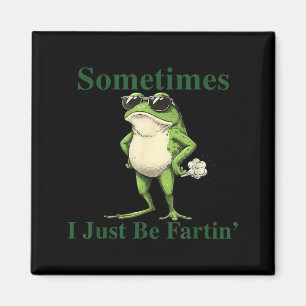 Lustige coole Frosch-Grafik Manchmal bin ich einfa Magnet