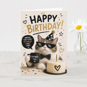 Lustige coole Katze Frohe Geburtstagskarte für jed Karte