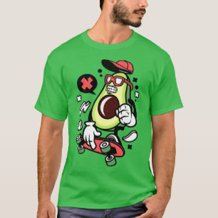 lustige coole Skate avocado Funny Vegane Liebe Avo T-Shirt