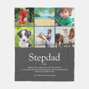 Lustige coole Stiefvater Stiefpapa Zitat Foto Coll Fleecedecke