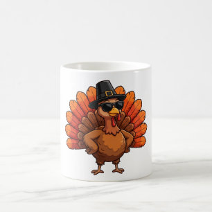 Lustige coole Truthahn-Sonnenbrille-Mug-Geschenk f Kaffeetasse