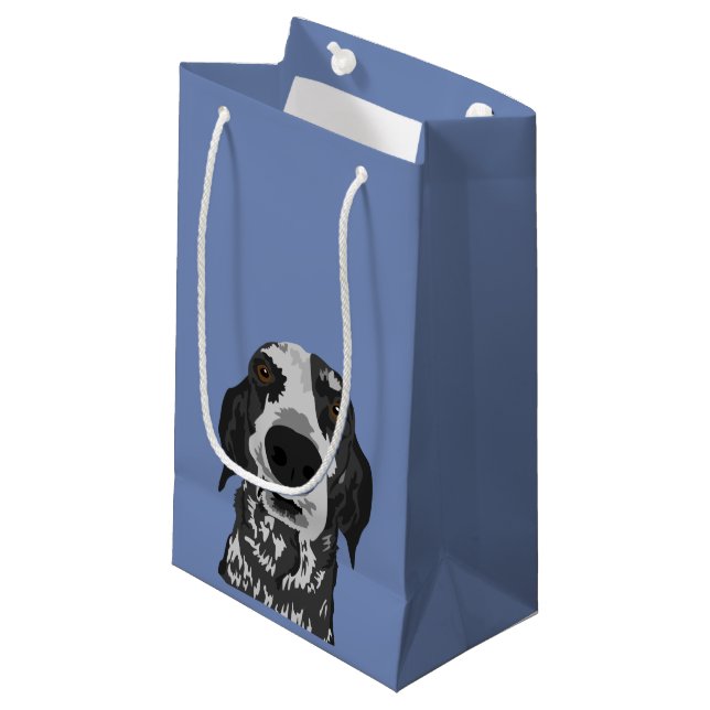 Lustige Coonhound-Geschenktasche Kleine Geschenktüte (Vorderseite Schrägansicht)