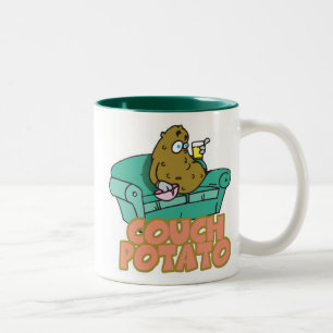 Lustige Couch-Potato Zweifarbige Tasse