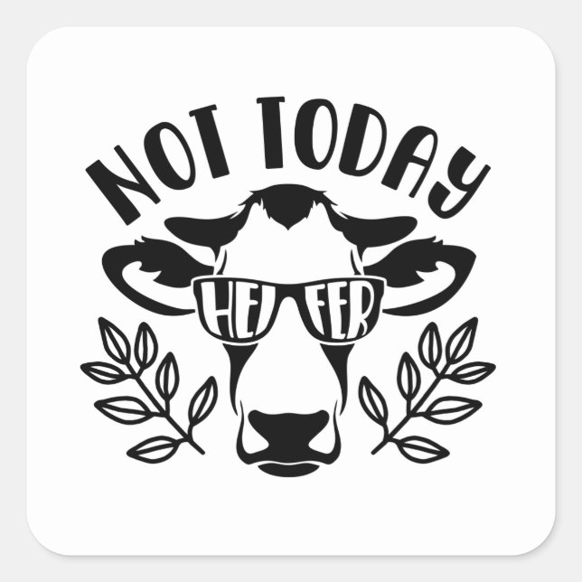 lustige Country cow Wort art Square Sticker (Vorderseite)