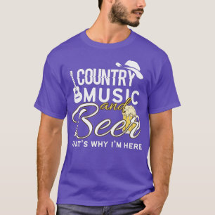 Lustige Country-Musik und Bier Deshalb bin ich hie T-Shirt