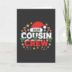 Lustige Cousin-Crew-Kids-Familientreffen 2026 Feiertagskarte
