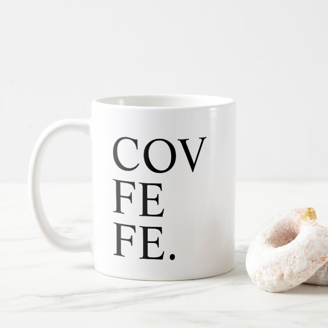 Lustige Covfefe Kaffee-Tassen-Tee-Schale Kaffeetasse (Mit Donut)