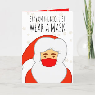 Lustige Covid-Weihnachtsmann-Maske Weihnachten