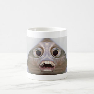Lustige Creepy Fisch-Kopf-Monster-Kaffee-Tasse Kaffeetasse