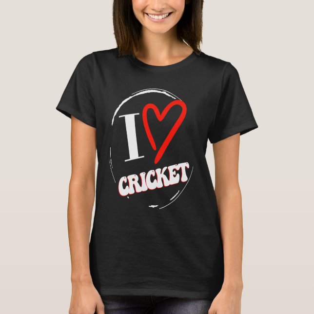 Lustige Cricket-Idee T-Shirt (Vorderseite)