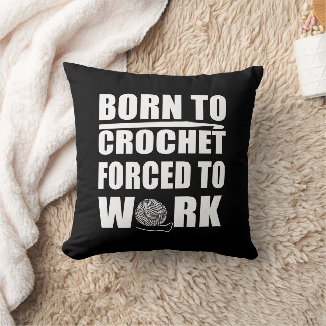 lustige Crochetts-Zitat-Häkelgeschenk Kissen (Decke)