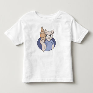 Lustige Croissant-Katze Kleinkind T-shirt