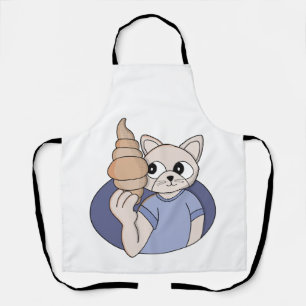 Lustige Croissant-Katze Schürze