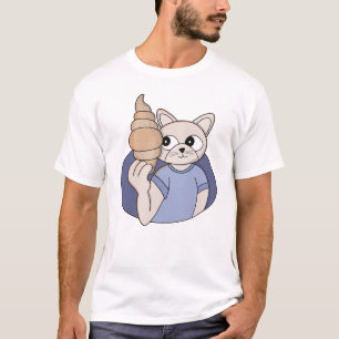 Lustige Croissant-Katze T-Shirt