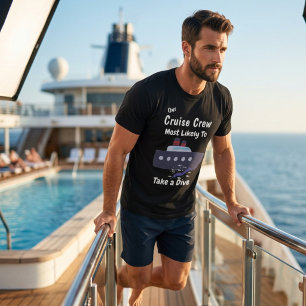 Lustige Cruise-Crew-Taucher Schwarz Personalisiere T-Shirt