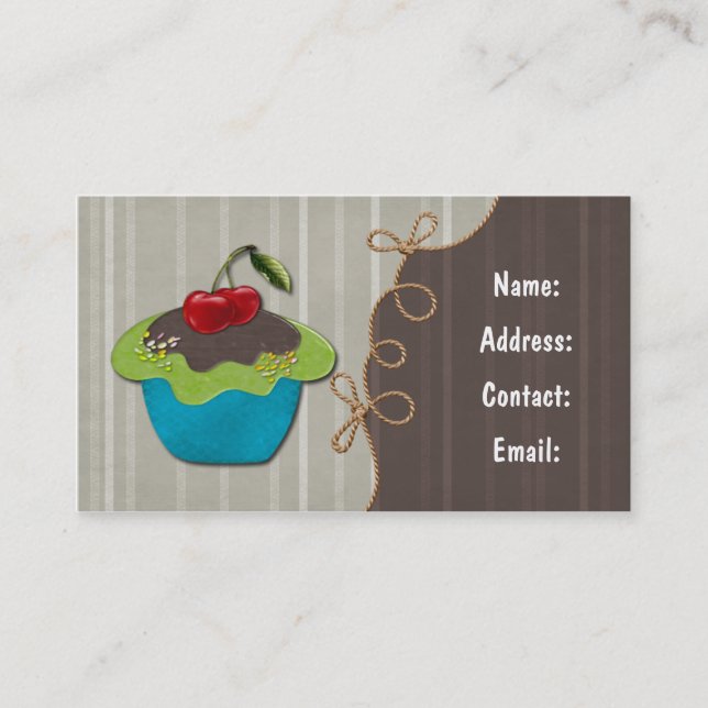 lustige Cupcake Business Cards Visitenkarte (Vorderseite)