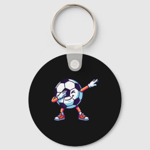 Lustige Dabbing Fußball Cartoon Sport Geschenk Kin Schlüsselanhänger