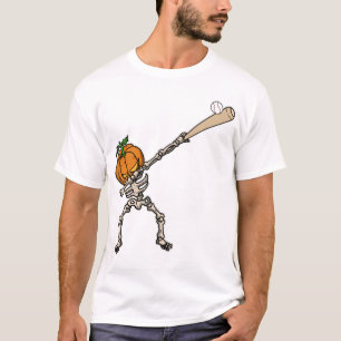 Lustige Dabbing-Kürbiskopf-Baseball-Geschenkidee T-Shirt