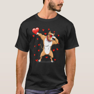 Lustige Dabbing Pit Bull Sonnenbrille Herz Valenti T-Shirt