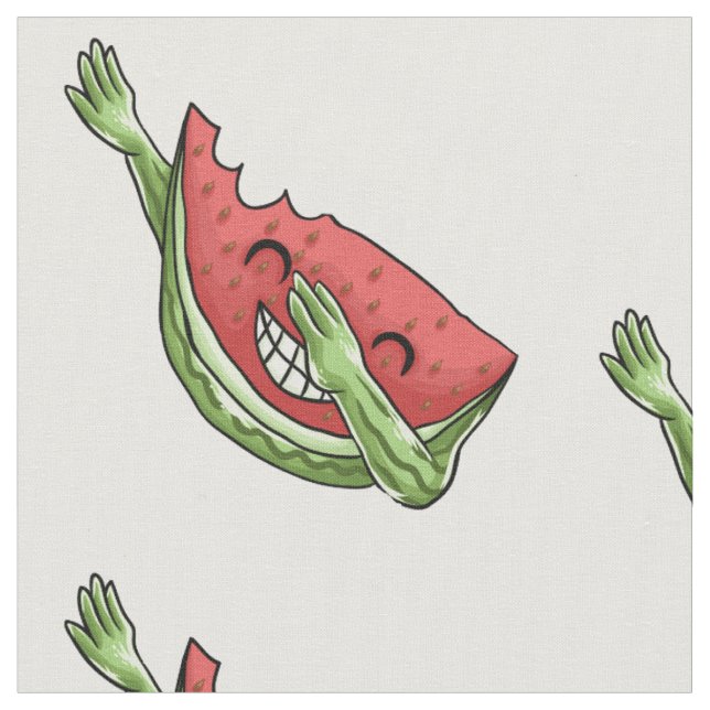 lustige dabbing Wassermelone Stoff (Nahaufnahme)