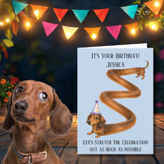 Lustige Dachshund-Geburtstagskarte- Karte