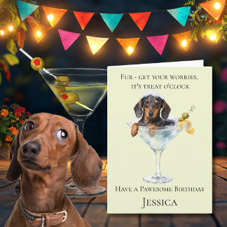 Lustige Dachshund-Hunde-Geburtstagskarte Karte