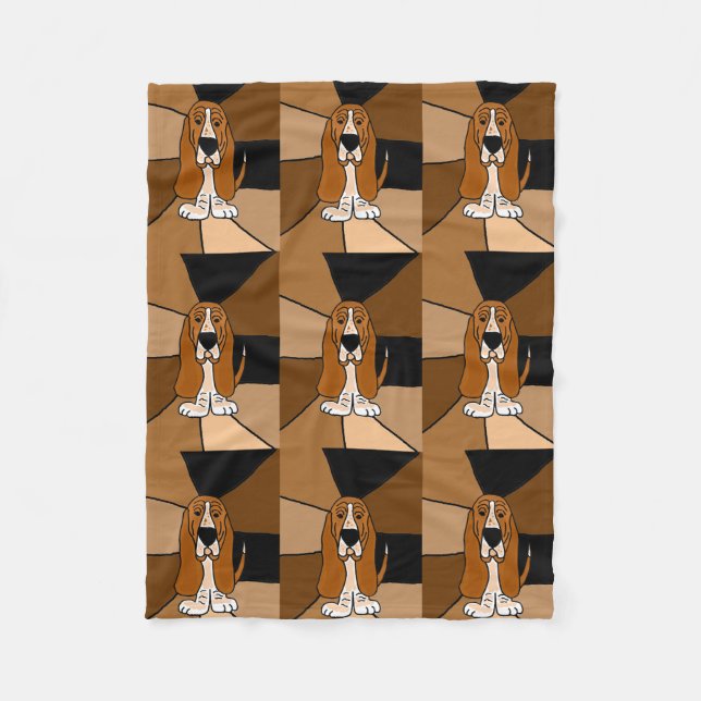 Lustige Dachshund-Jagdhund-Fleece-Decke Fleecedecke (Vorderseite)