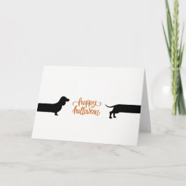 Lustige Dackel Halloween Karte