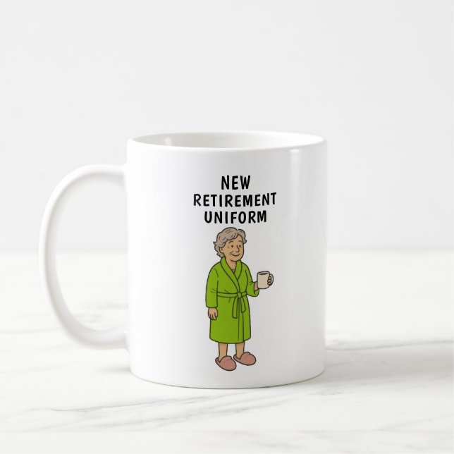 Lustige Damenpensionierung Kaffeetasse (Links)
