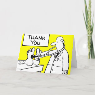 Lustige Danke Doktor Laborkittel & Stethoskop Karte