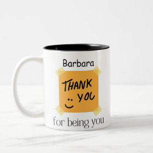 Lustige Danke-für-dich-persönliche Geschenke Zweifarbige Tasse