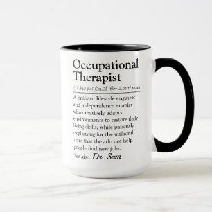 Lustige Definition des Ergotherapeuten-Wörterbuchs Tasse
