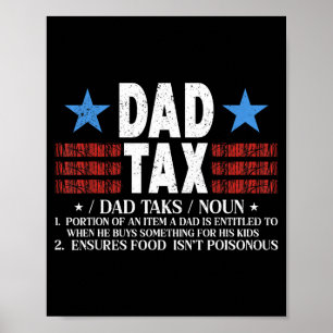 Lustige Definition des Vatertags für Vater Sohn Poster