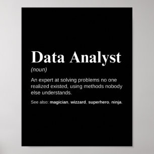 Lustige Definition für Datenanalysten Poster