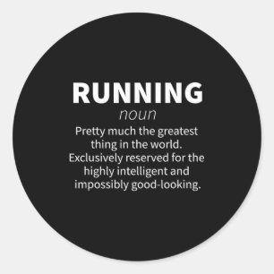 Lustige Definition Lachen 5k-Marathonläufer Runder Aufkleber