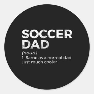 Lustige Definition von Fußball-Vater Runder Aufkleber
