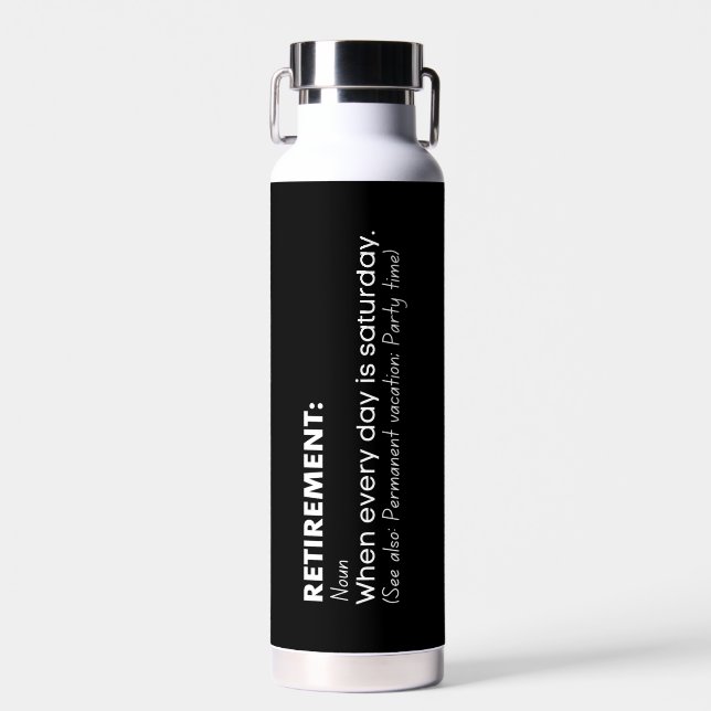 Lustige Definition von Renten Trinkflasche (Vorne)