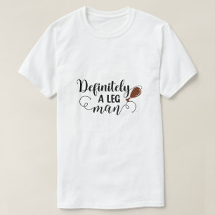Lustige definitiv ein Bein-Mann-Typografie T-Shirt