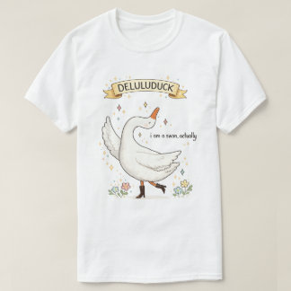 Lustige Deluluduck Schwan Süße Enten Stiefel Funke T-Shirt